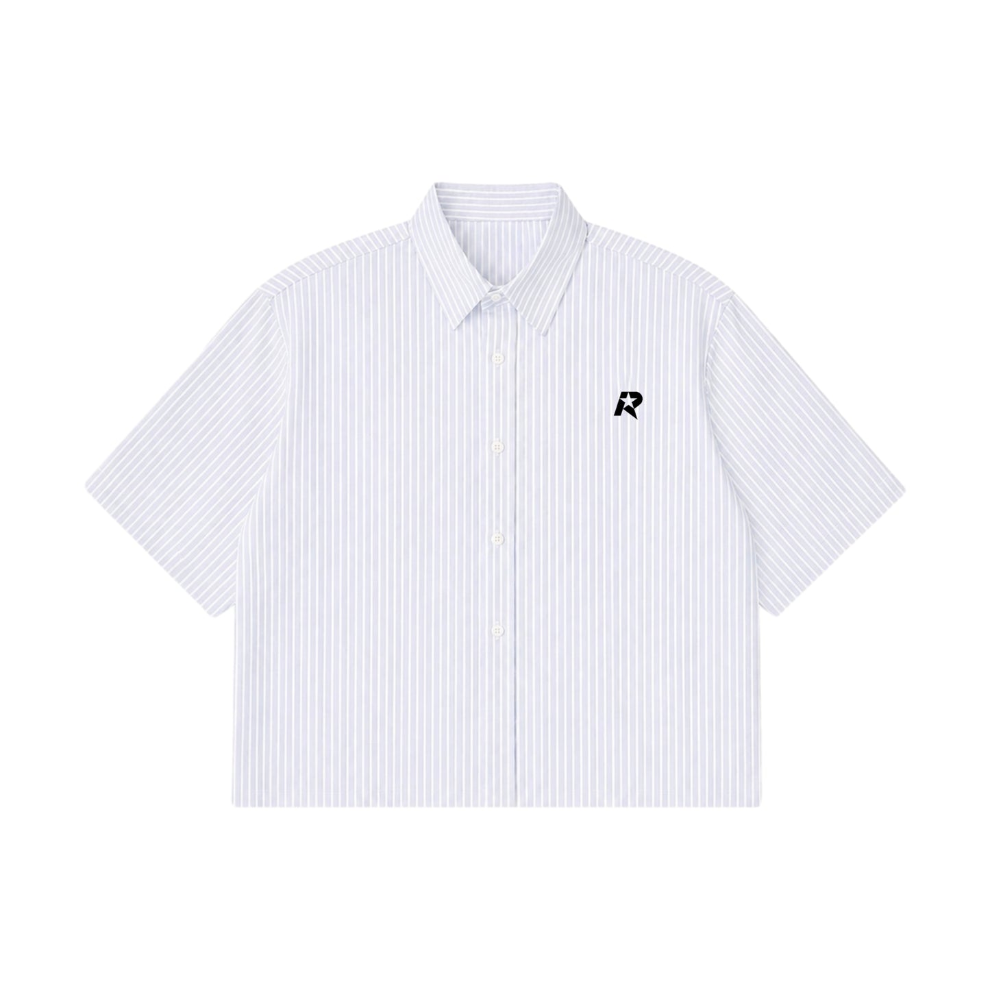 Blue Striped Boxy Fit Shirt