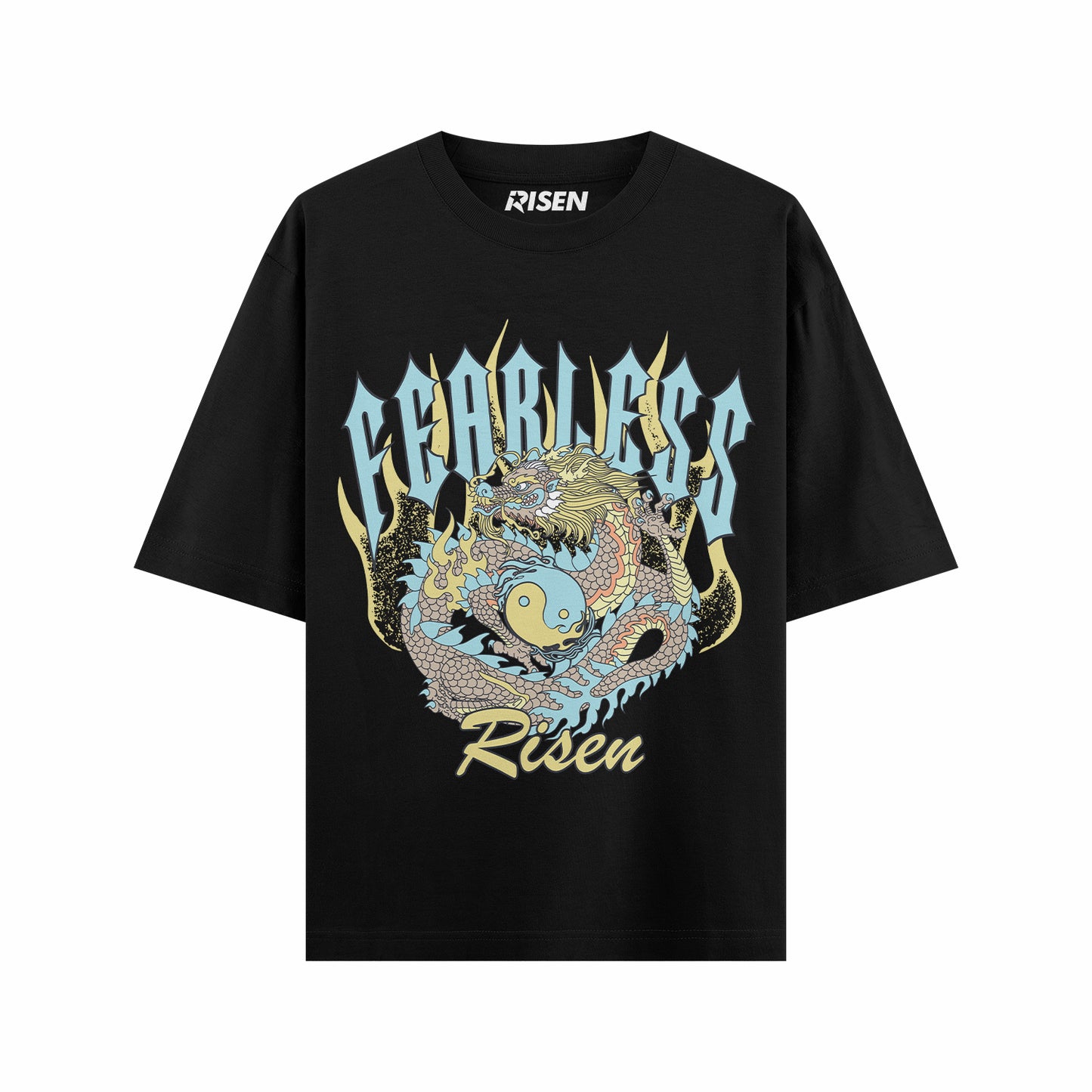 Yin Yang Dragon Graphic Oversized T-shirt