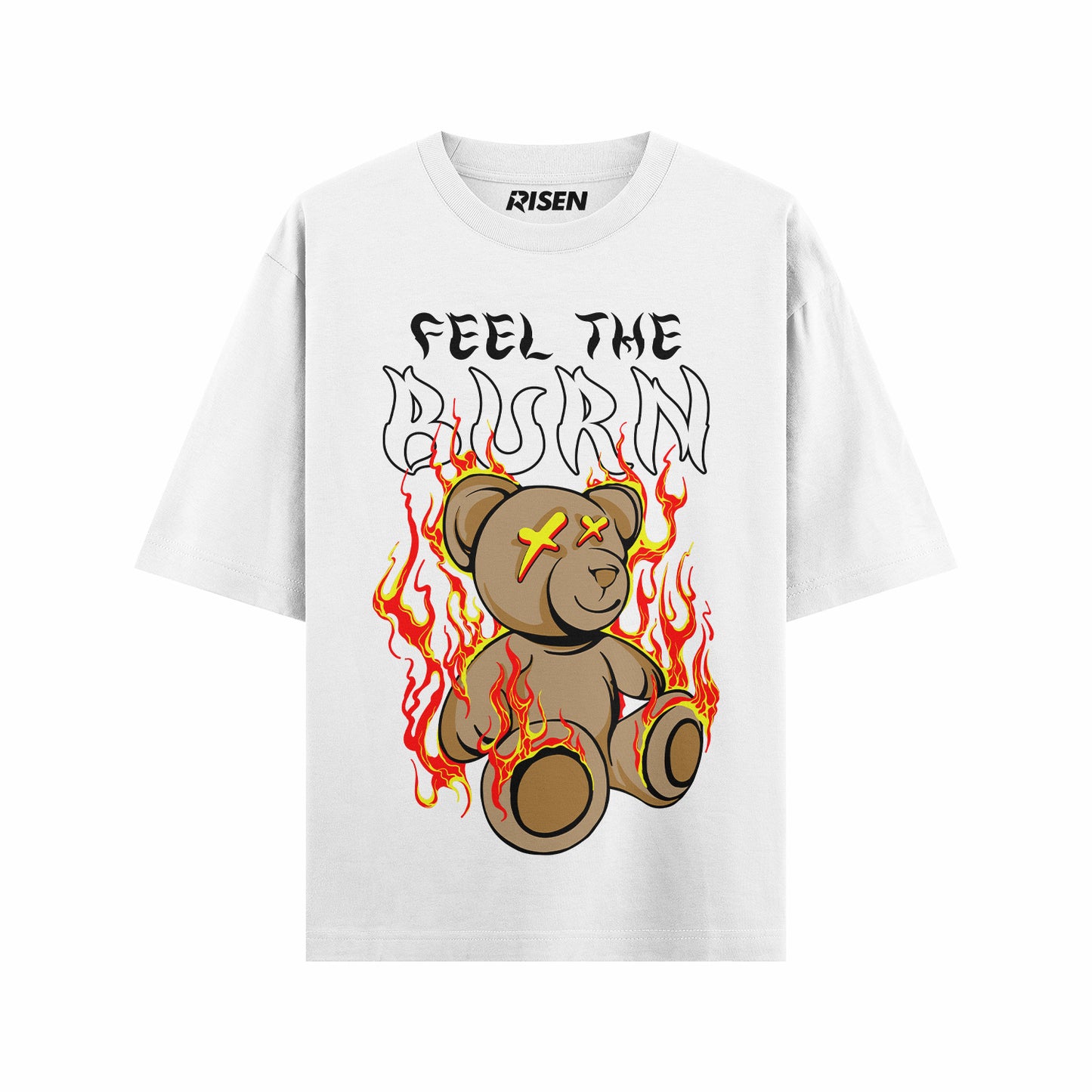 Feel The Burn Teddy Graphic Oversized T-shirt