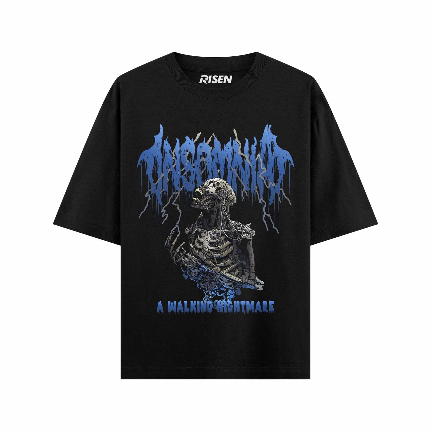 Insomnia Skeleton Graphic Oversized T-shirt