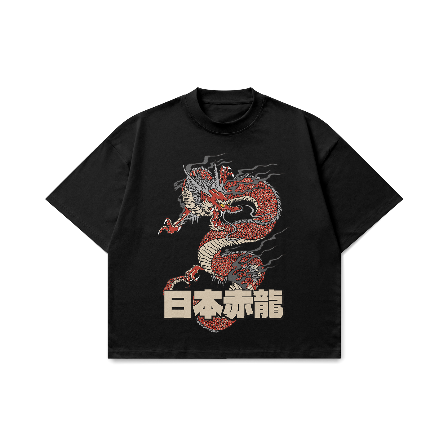 Japanese Dragon Graphic Oversized T-Shirt