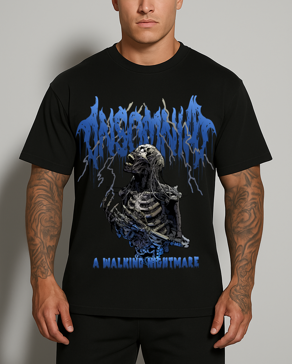Insomnia Skeleton Graphic Oversized T-shirt