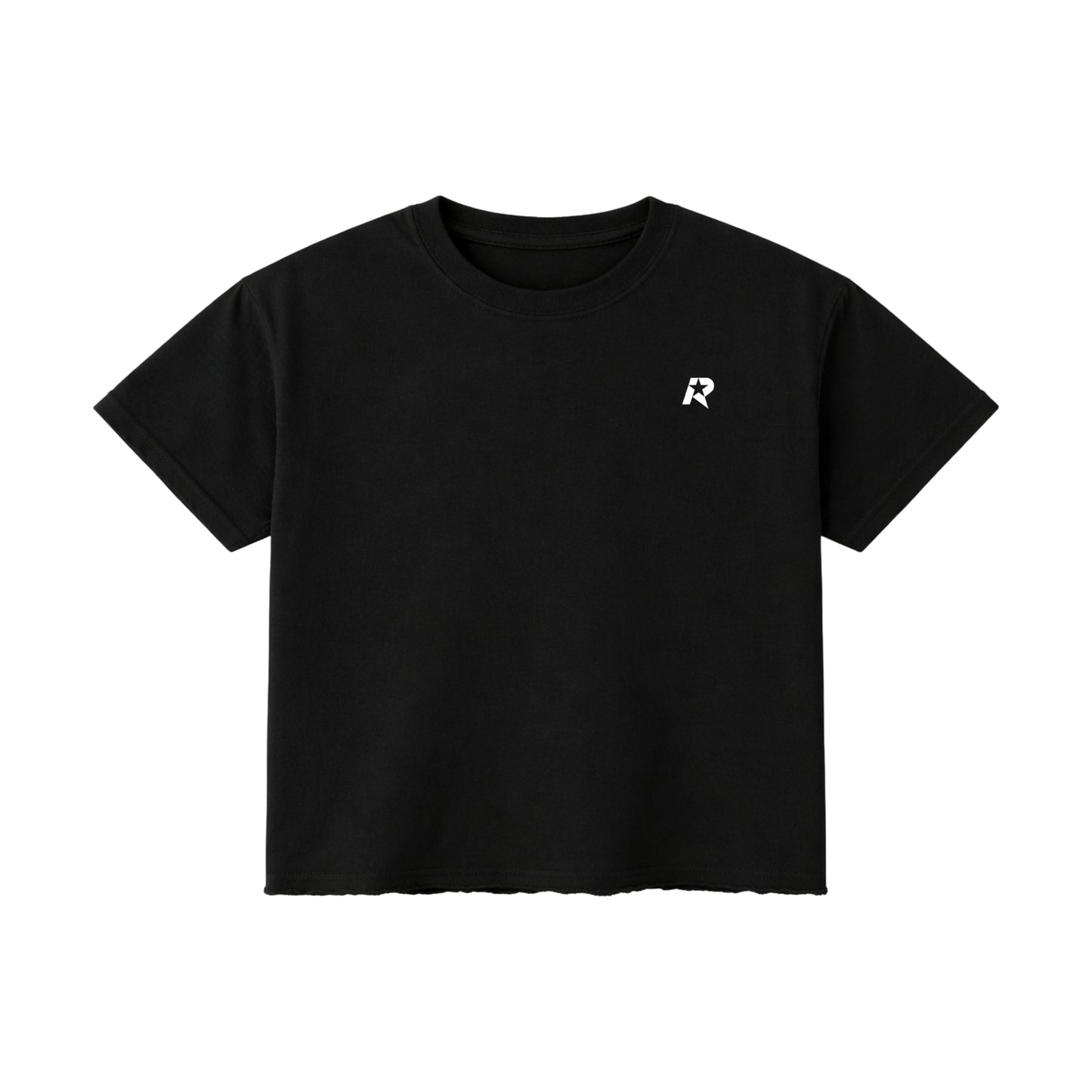 Boxy Cropped Black T-Shirt