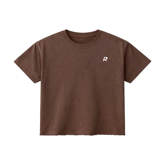 Boxy Cropped Brown T-Shirt
