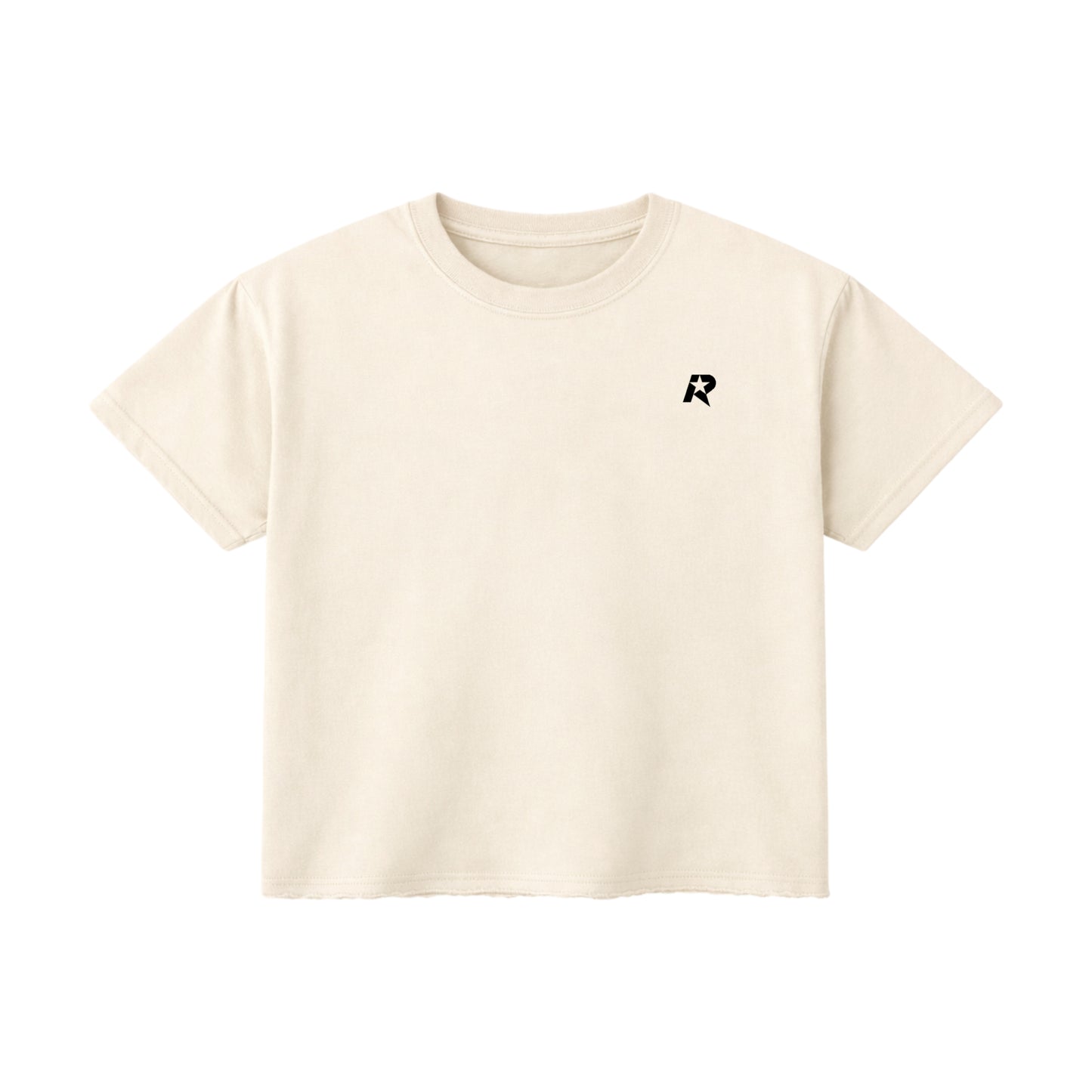 Boxy Cropped Off White T-Shirt
