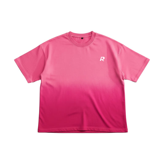 Pink Sunfade Ombre Washed Boxy T-Shirt