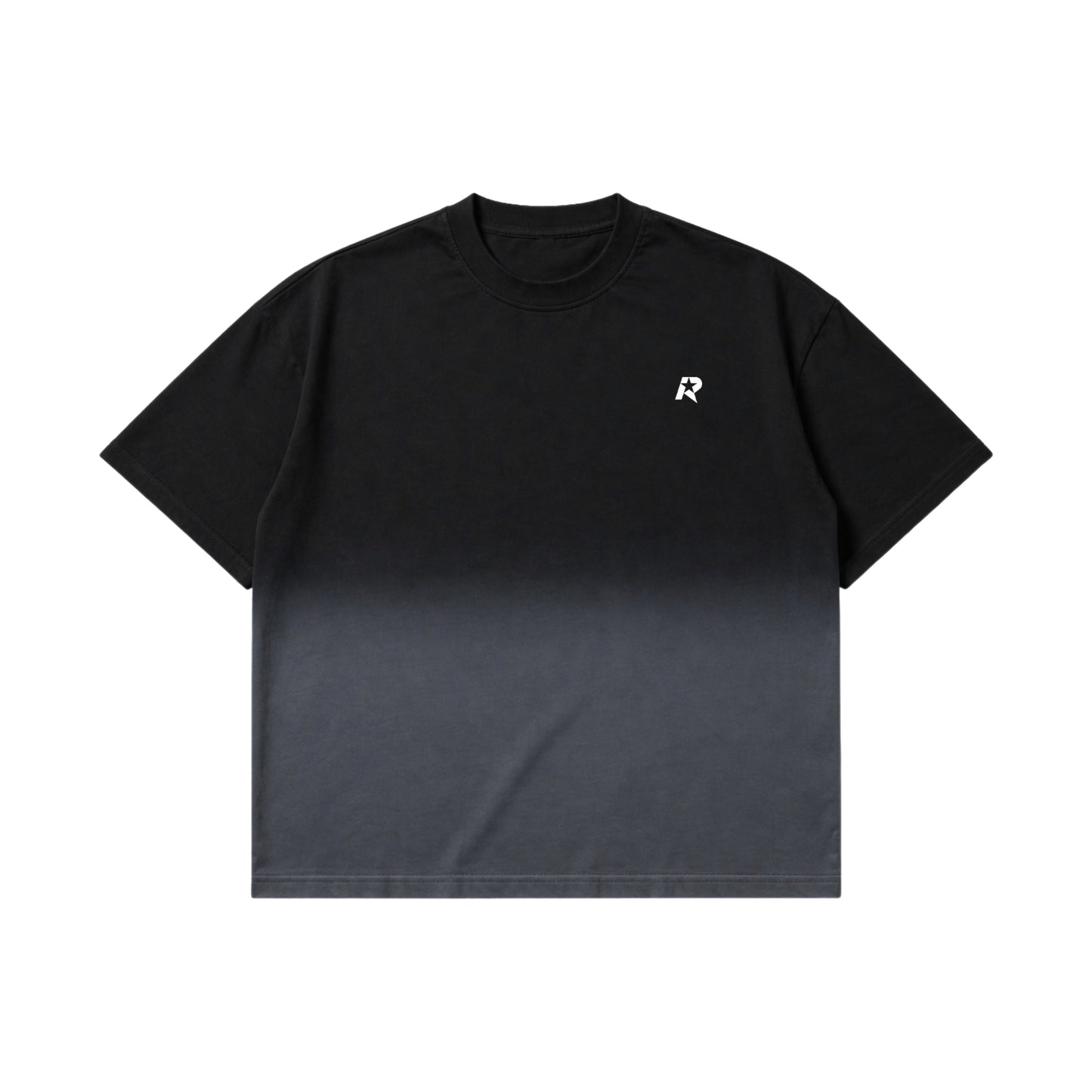 Black Ombre Washed Boxy T-Shirt