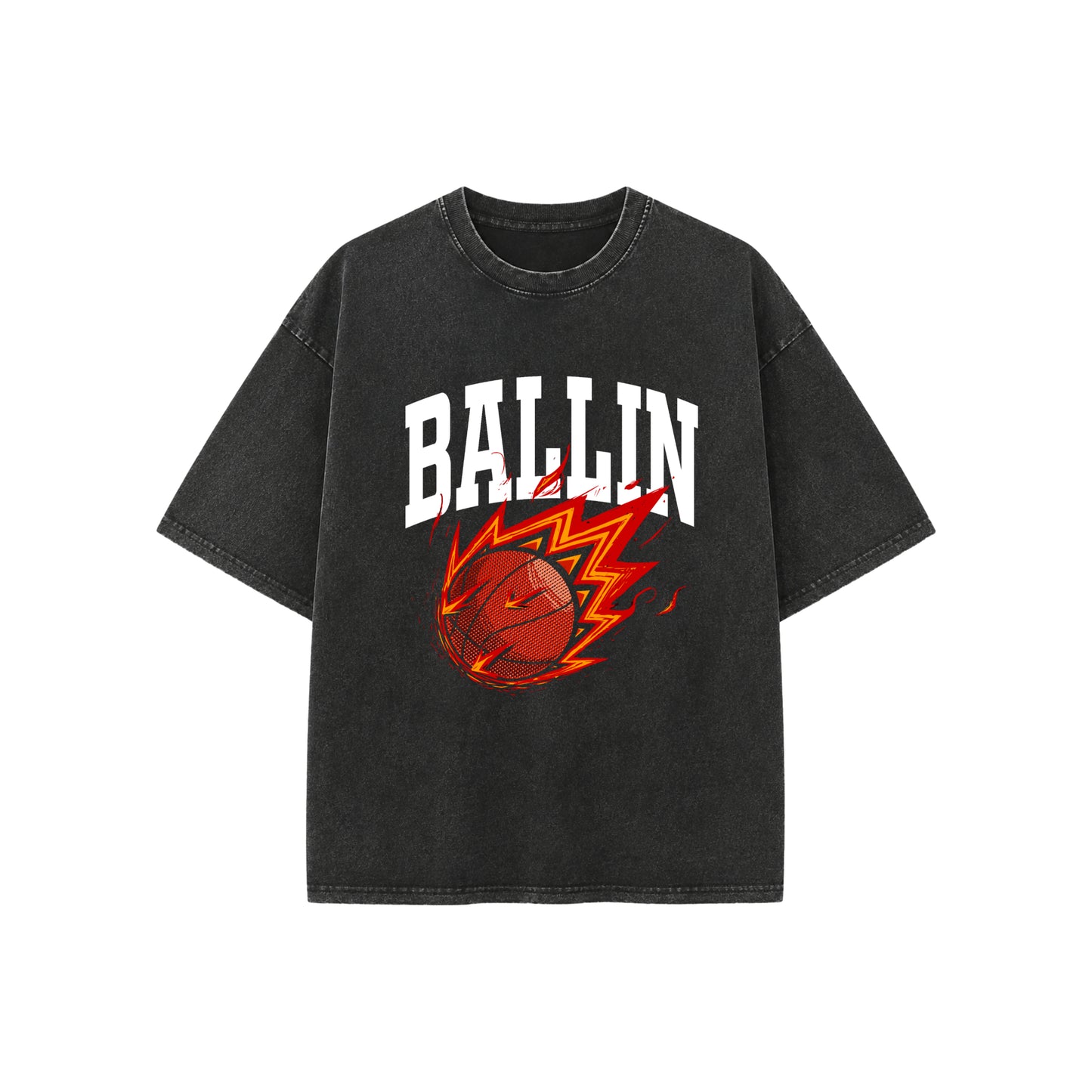Ballin Vintage Fade Wash Oversized T-Shirt