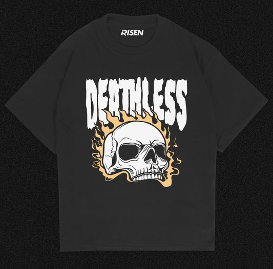 Deathless Skull Graphic Oversized T-shirt