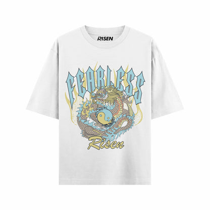 Yin Yang Dragon Graphic Oversized T-shirt