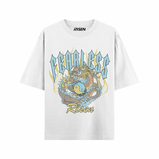 Yin Yang Dragon Graphic Oversized T-shirt