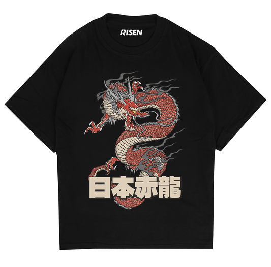 Japanese Dragon Graphic Oversized T-shirt