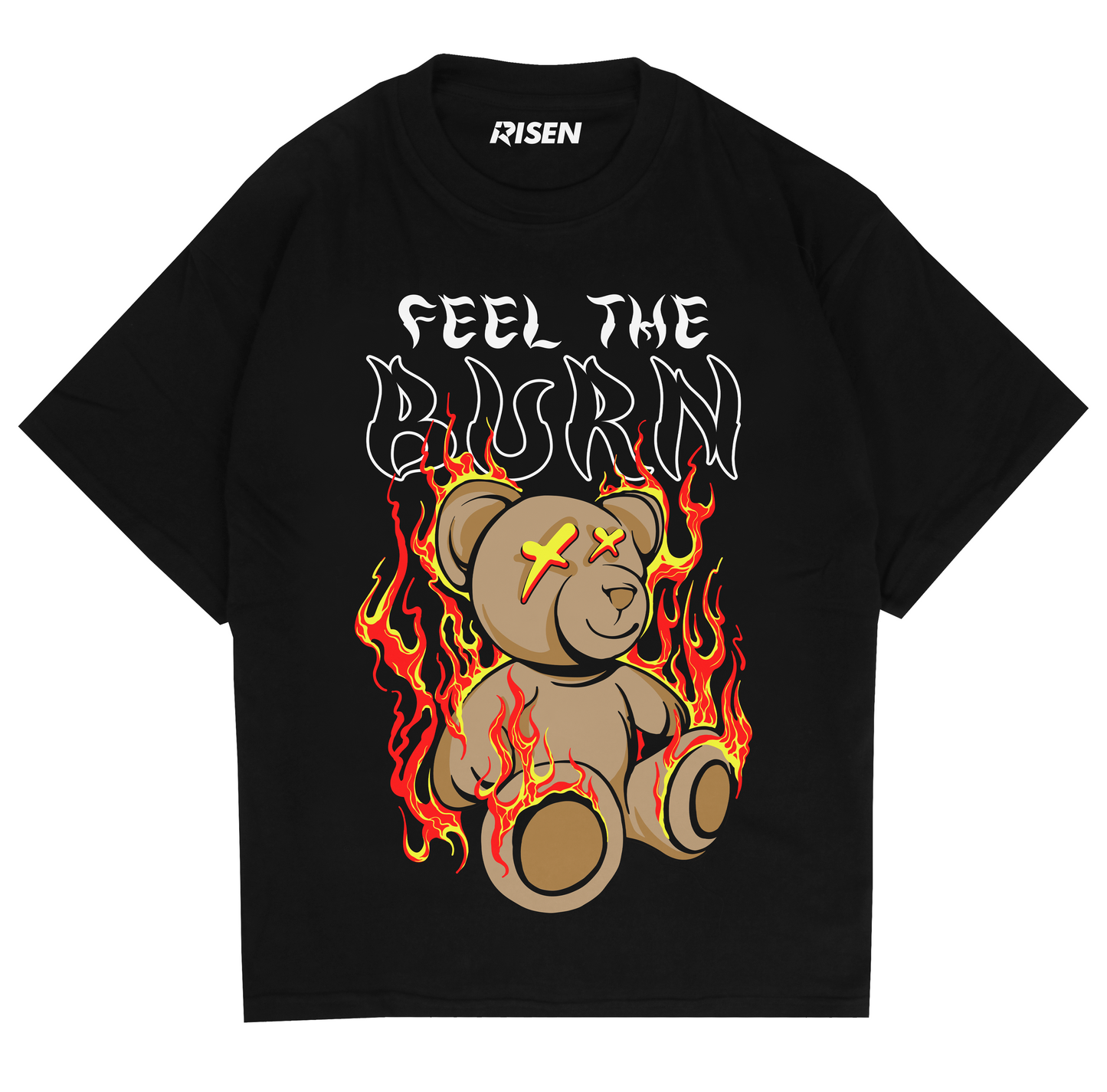 Feel The Burn Teddy Graphic Oversized T-shirt