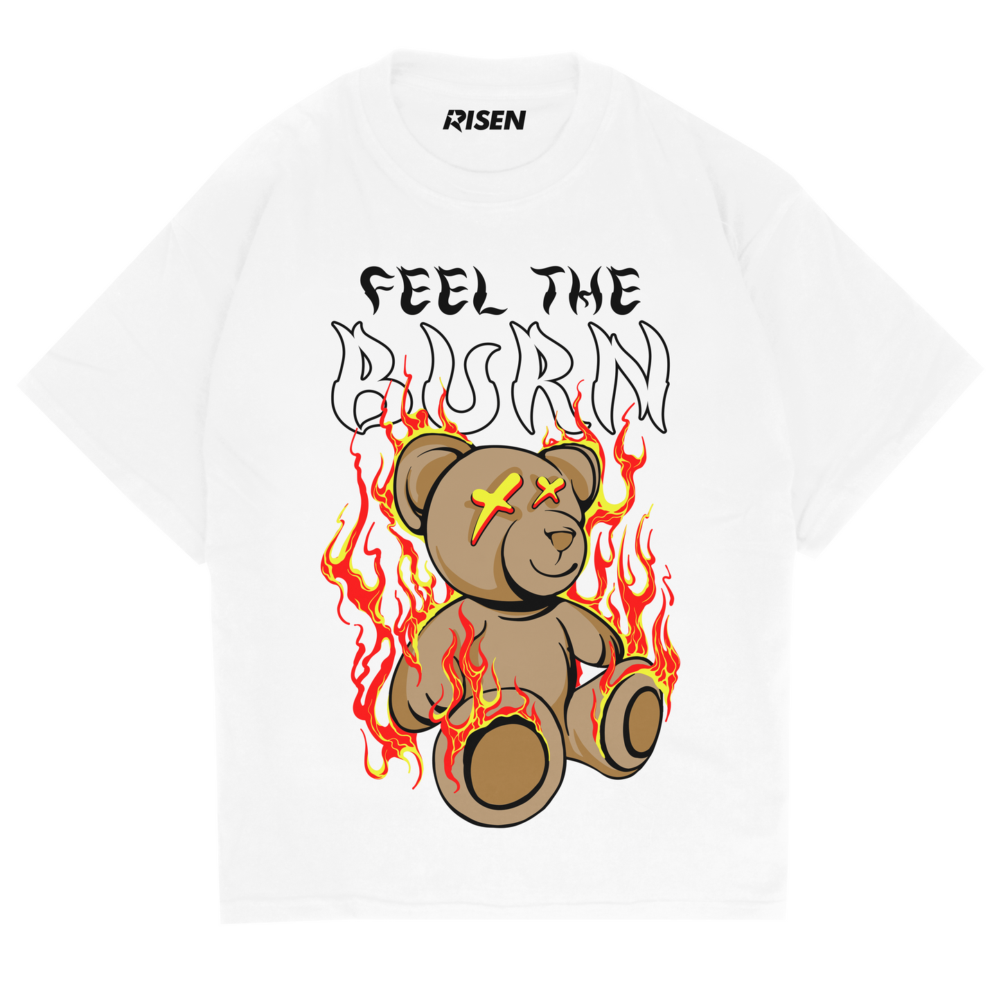 Feel The Burn Teddy Graphic Oversized T-shirt