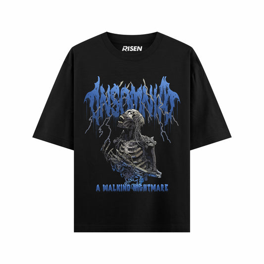 Insomnia Skeleton Graphic Oversized T-shirt