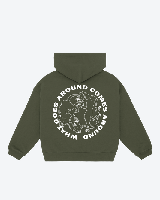 Karma Panther Graphic Oversized Hoodie