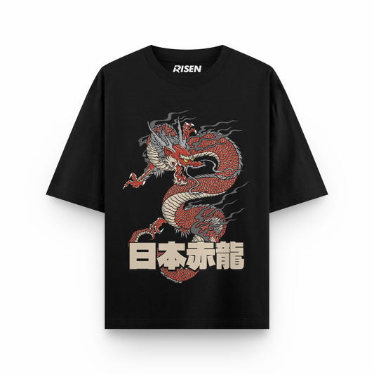 Japanese Dragon Graphic Oversized T-shirt