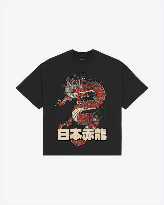 Japanese Dragon Graphic Oversized T-shirt