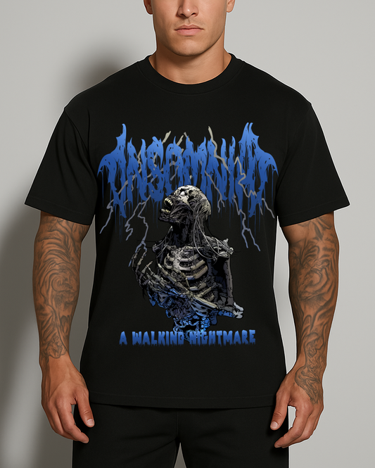 Insomnia Skeleton Graphic Oversized T-shirt