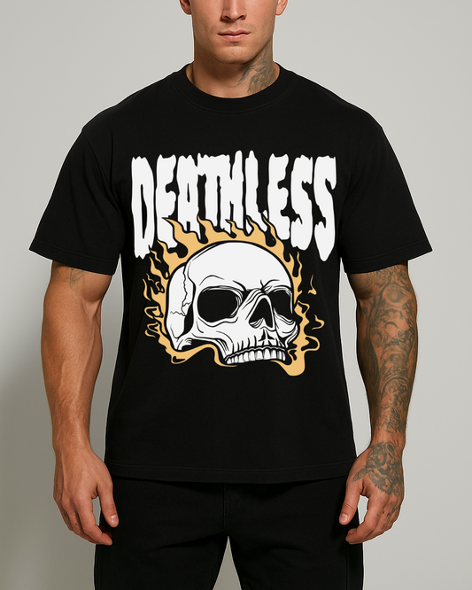 Deathless Skull Graphic Oversized T-shirt