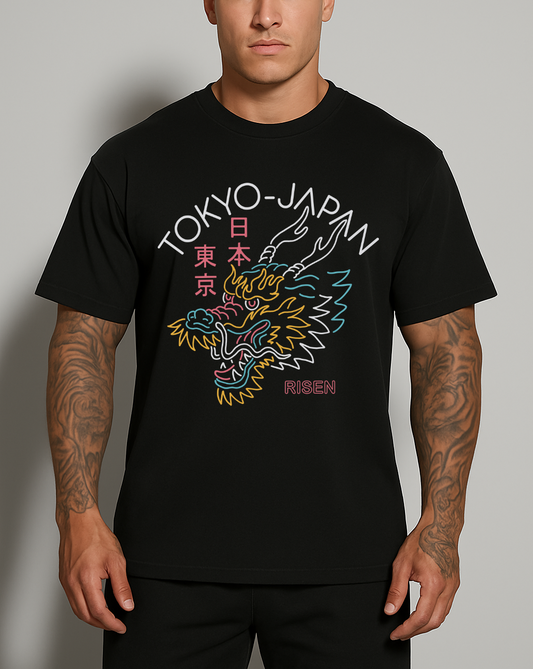 Tokyo Dragon Graphic Oversized T-shirt
